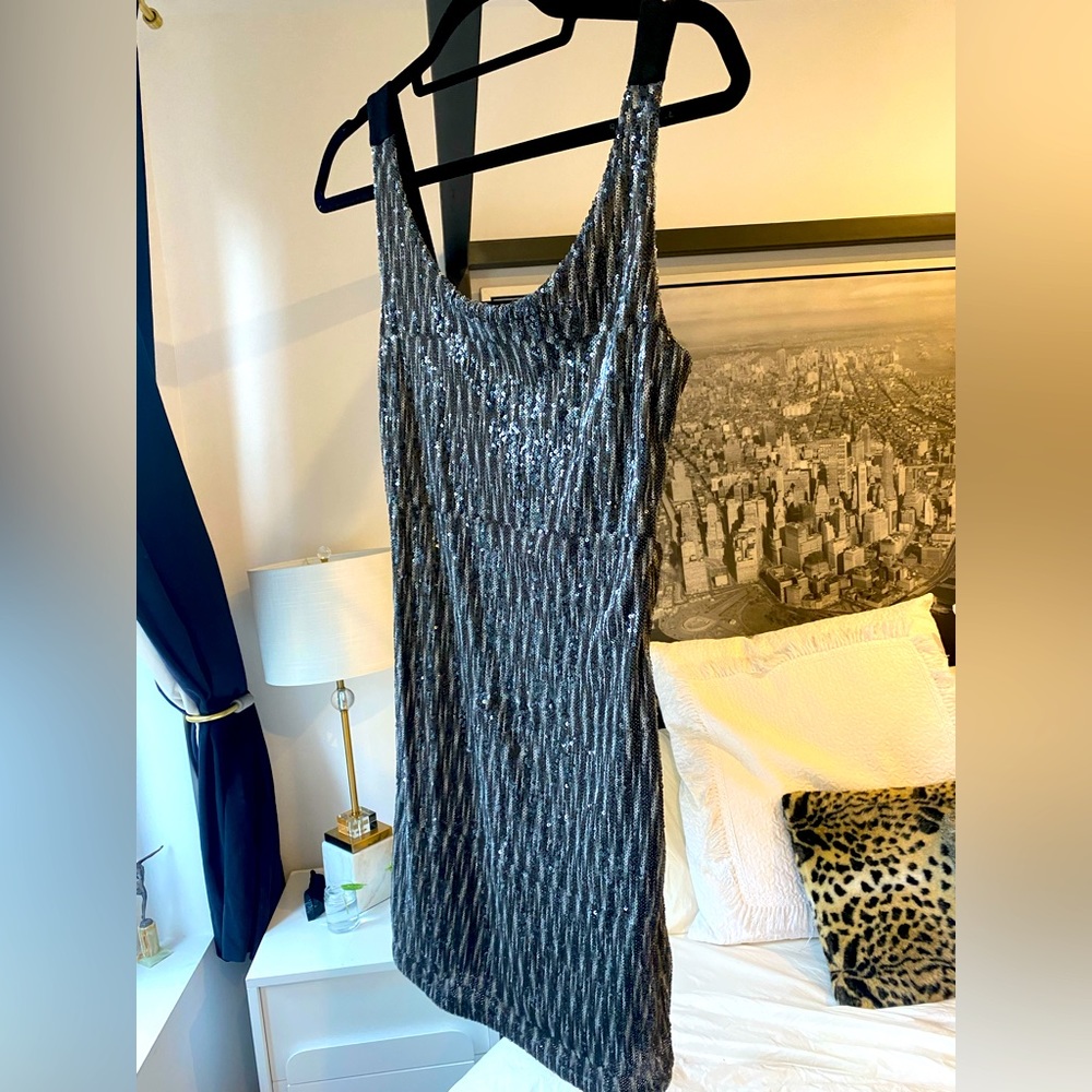 Aqua sequin dress - size small.